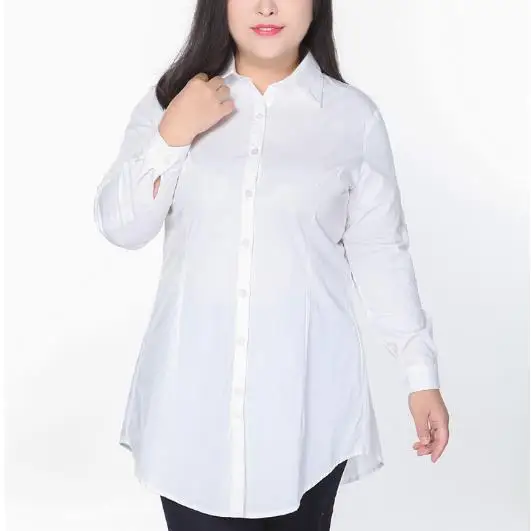 Ropa, женские блузы, рубашки, лето, 2XL-9XL размера плюс, с длинным рукавом, женские рубашки, хлопок, лен, длинная туника, рубашка для женщин M291