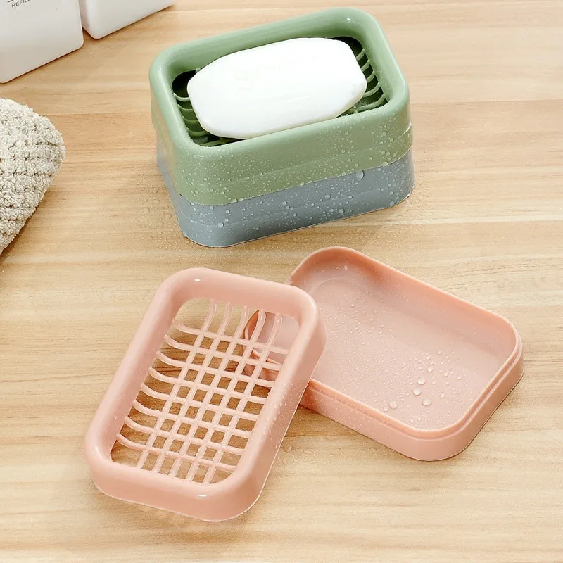 Water Draining Soap Dish Household Northern European-Style Creative with Large Size zao jia Plastic Simple European Style Double