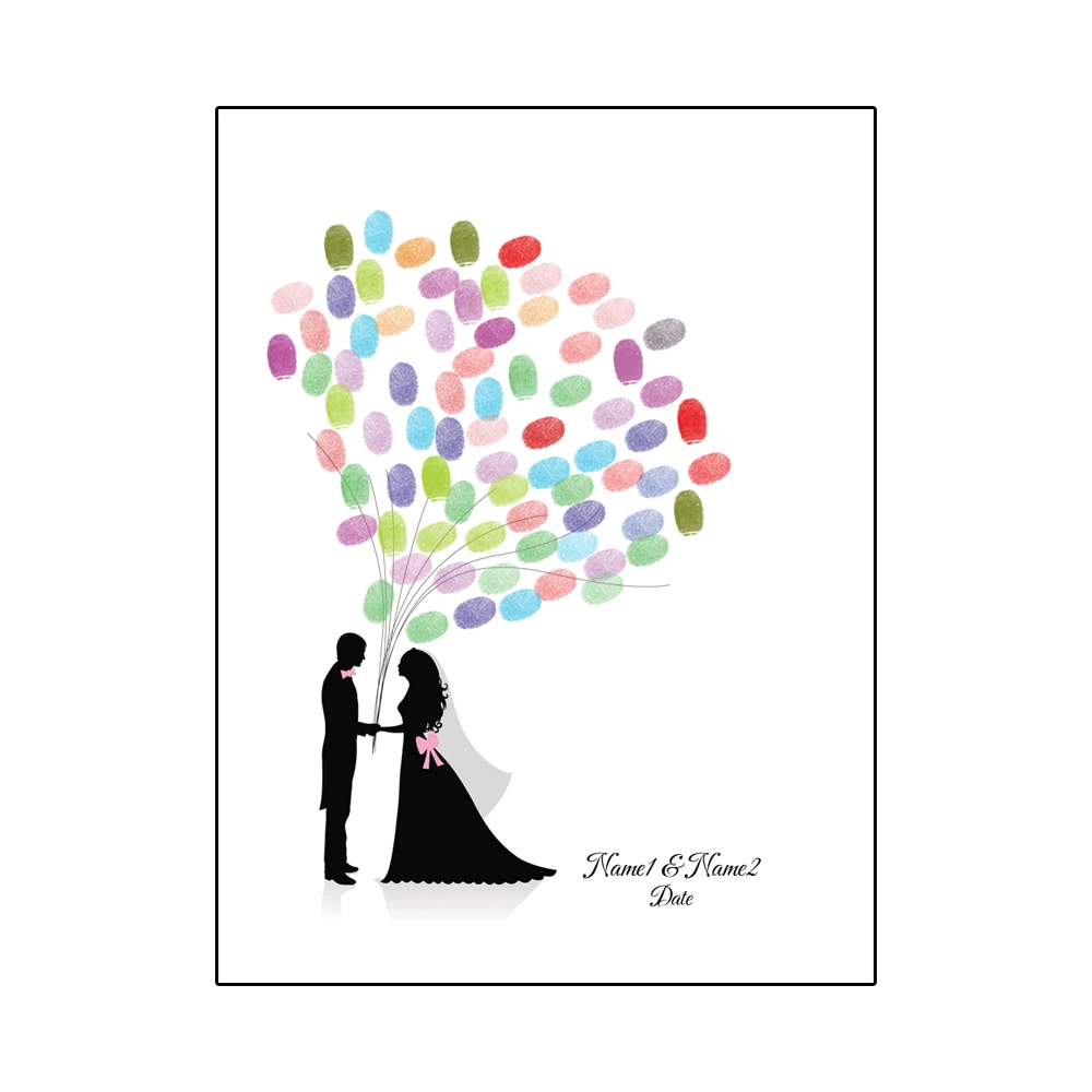 Индивидуальная Картина на холсте возлюбленные отпечатки пальцев DIY воздушный