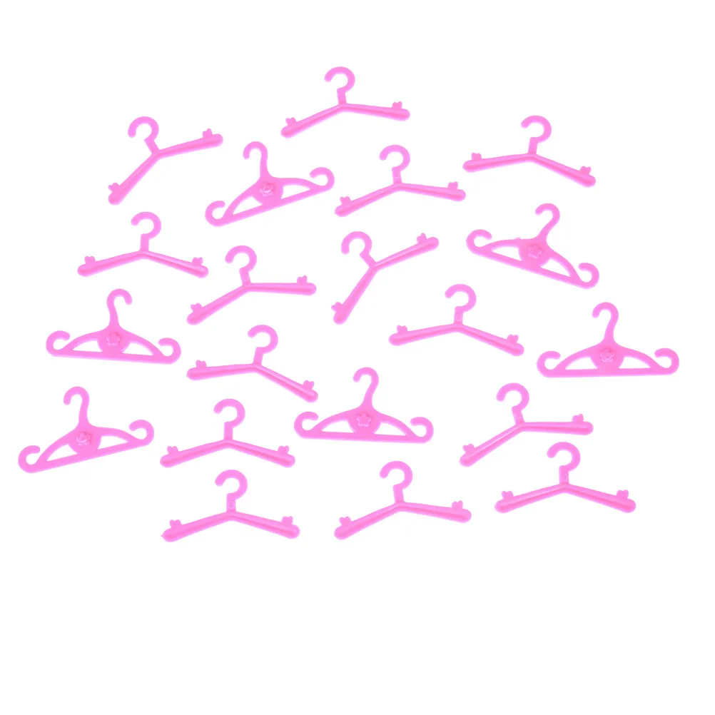 20 шт./лот для куклы ролевые игры подарок девочек розовые вешалки платье