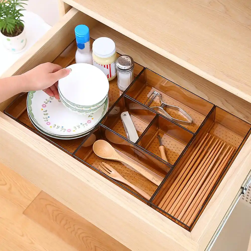 Multi Funtional Storage Box Kitchen Cabinet Drawer Organizer Cutlery Tray Spoon Knife Fork Separation Storage Box New Storage Boxes Bins Aliexpress