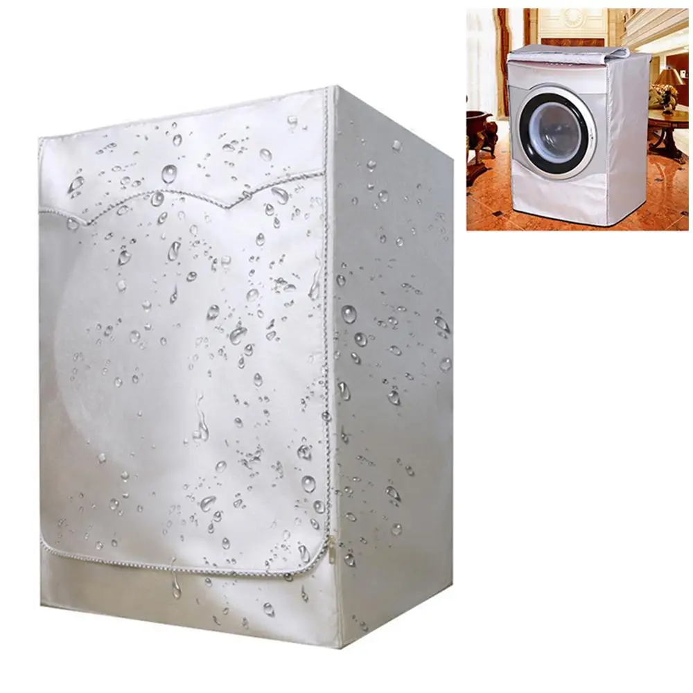 Fully Automatic Roller Washer Sunscreen Washing Machine Waterproof Cover Dryer Polyester Silver Dustproof Washing Machine Cover
