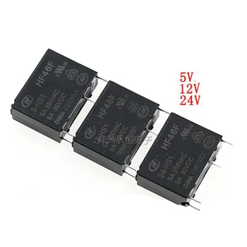 

5pcs HF46F- 005 012 024-HS1 5V 12V 24V 5A250VAC relay