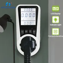 Nashone digital wattmeter ac medidor de energia 220v lcd medidor de energia monitor de energia plugue da ue tomada de potência quilowattatt tensão potência amp