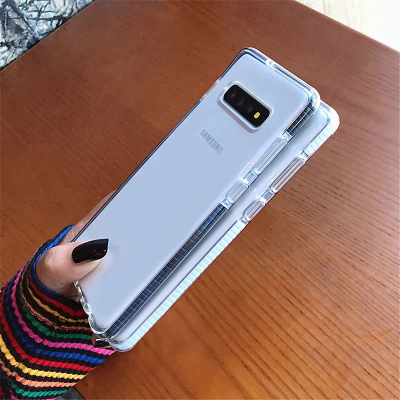 Прозрачный чехол ярких цветов для iphone 11 Pro Max XS 7 8 Plus XR 6 6S прозрачный мягкий