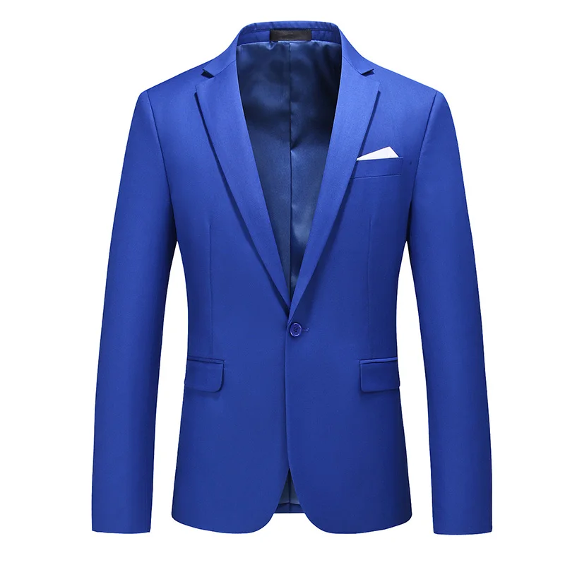 Mens Blazer Single Button Slim Fit Formal Suit Jackets Business Blazers Office Casual M-6XL