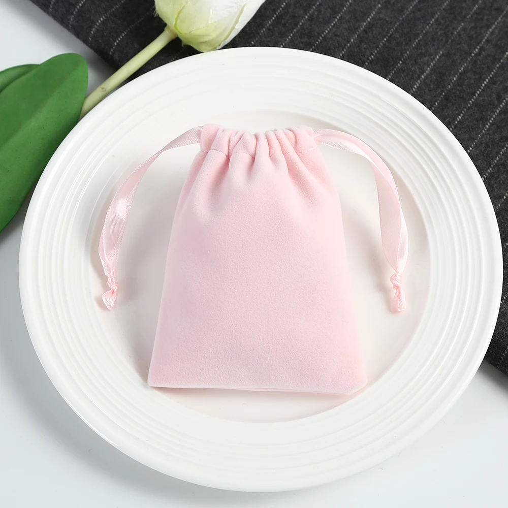 Thick Velvet Jewelry Bag for Wedding Party Candy Earring Bracelets Packing Mariage Organizer Gift Pouch Custom Jewelry Display