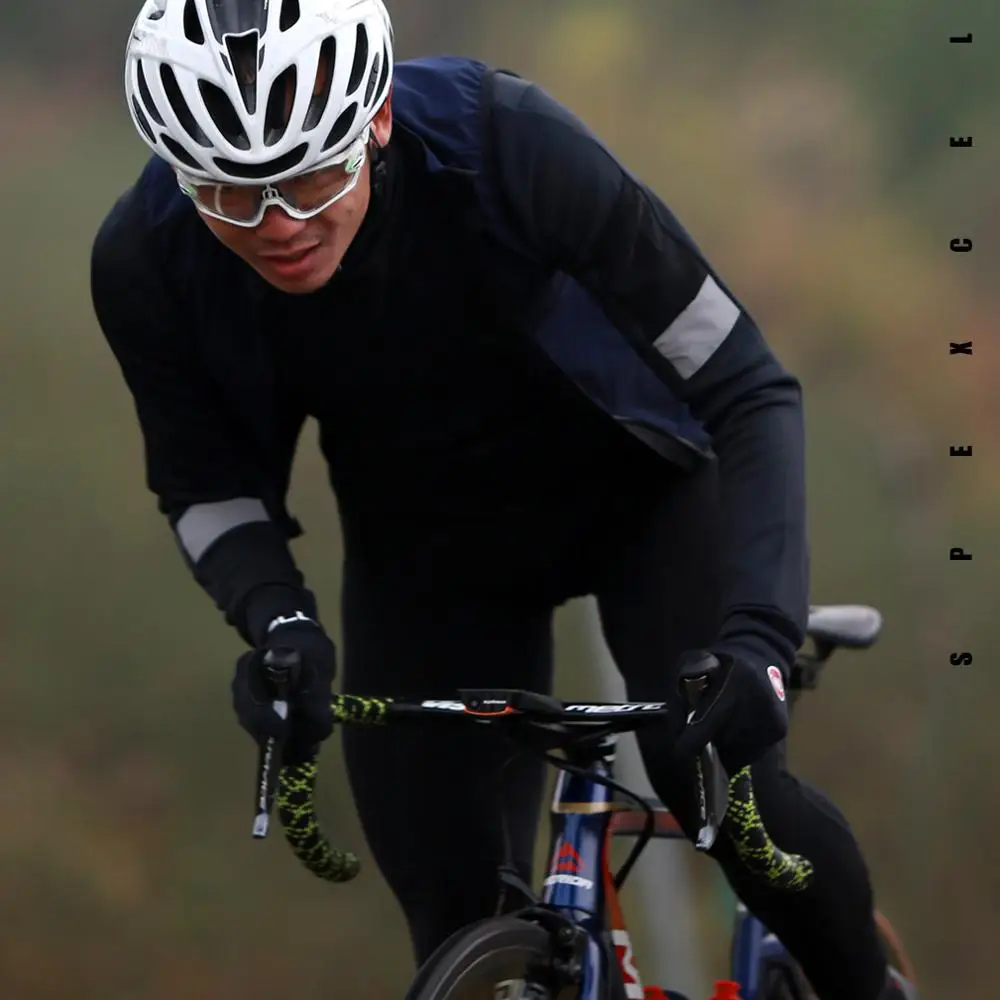 SPEXCEL новейшая Классическая зимняя термофлисовая велосипедная майка с отражением