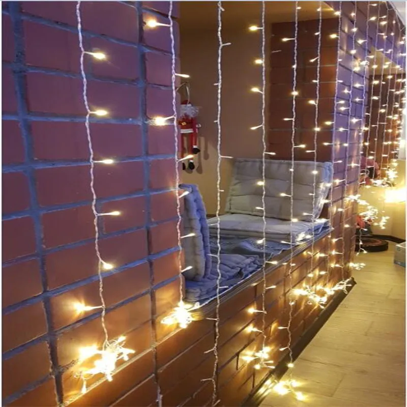 6x2 5 480LED занавески светодиодные сосульки гирлянды рождественские сказочные огни