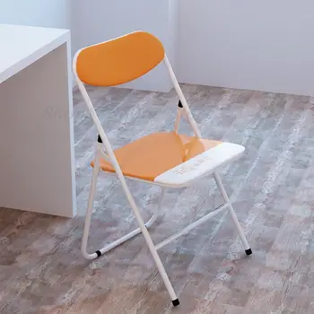 

Folding Office Chair with Backrest 90kg Bearing Portable Chair For Meeting Dinning No Armrest Office Furniture