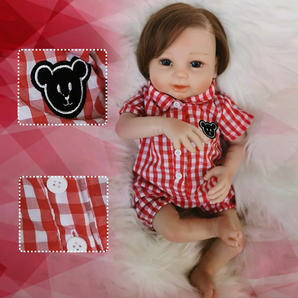 Bebe Reborn Dolls 20 inch Reborn Baby Doll Soft Vinyl Silicone Newborn Doll reborn bonecas toys for Children Gifts