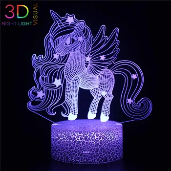 

ATOPH Children Birthday Xmas Gifts Unicorn 3D Night Light with Remote Control USB Charging LED Nightlight
