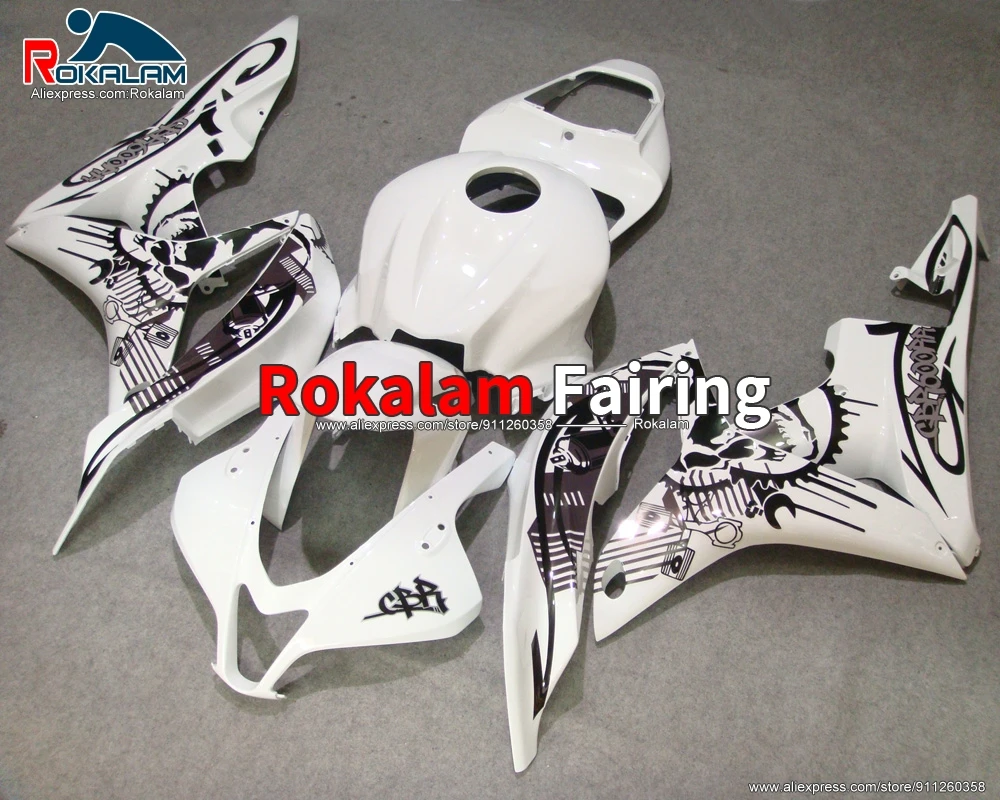 

Premium Decals Fairings For Honda CBR600RR F5 2007 2008 CBR 600 RR 07 08 CBR600RR Motorcycle White Body Kit (Injection Molding)