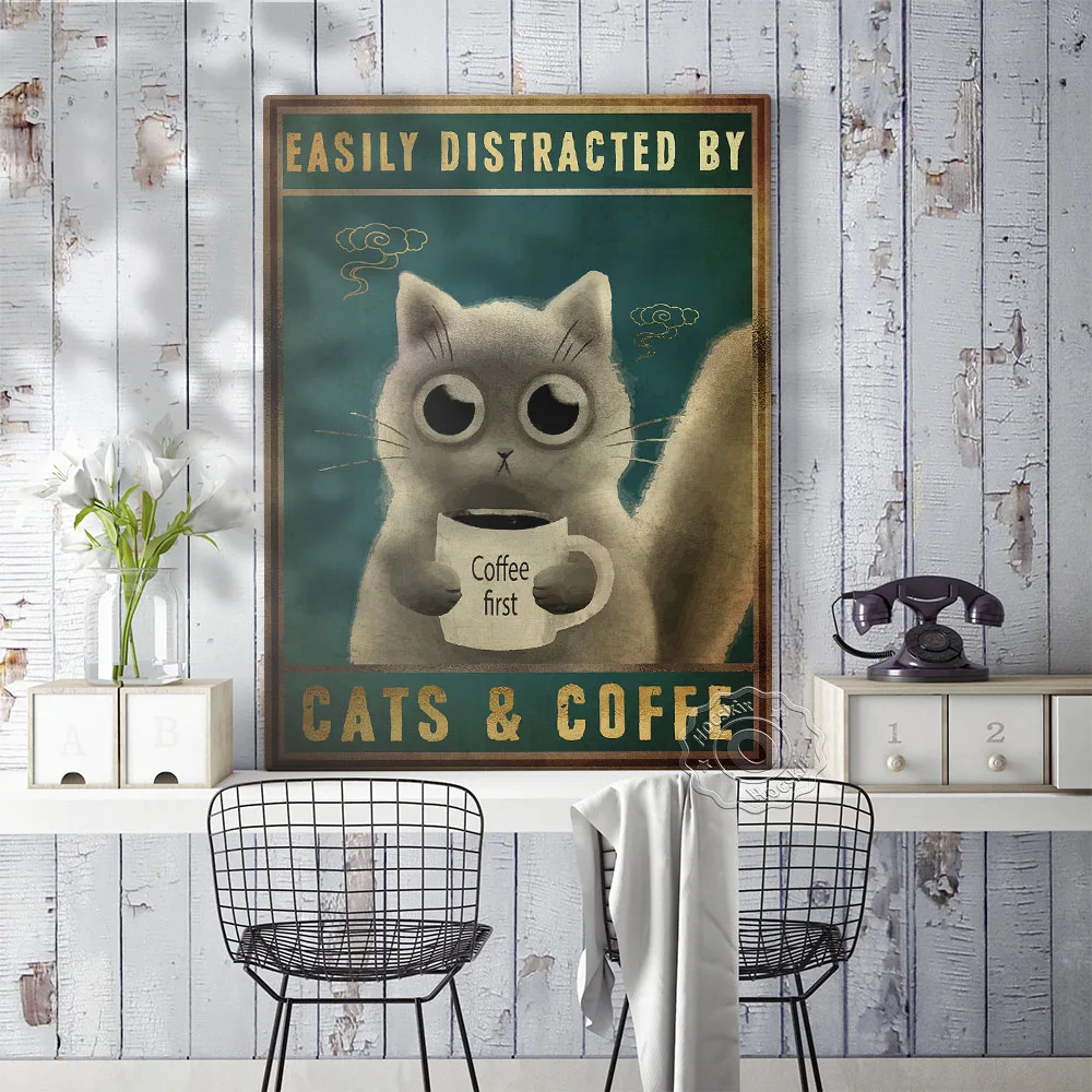 Poster Affiche Déco Cuisine Bonjour Mon Amour Le Chat Noir | Kaufen Auf