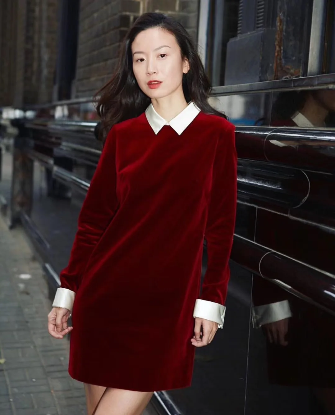 

2019 Autumn And Winter New Style Childrenswear Girls Lint Long-sleeved Dress Parent-child Matching Outfit