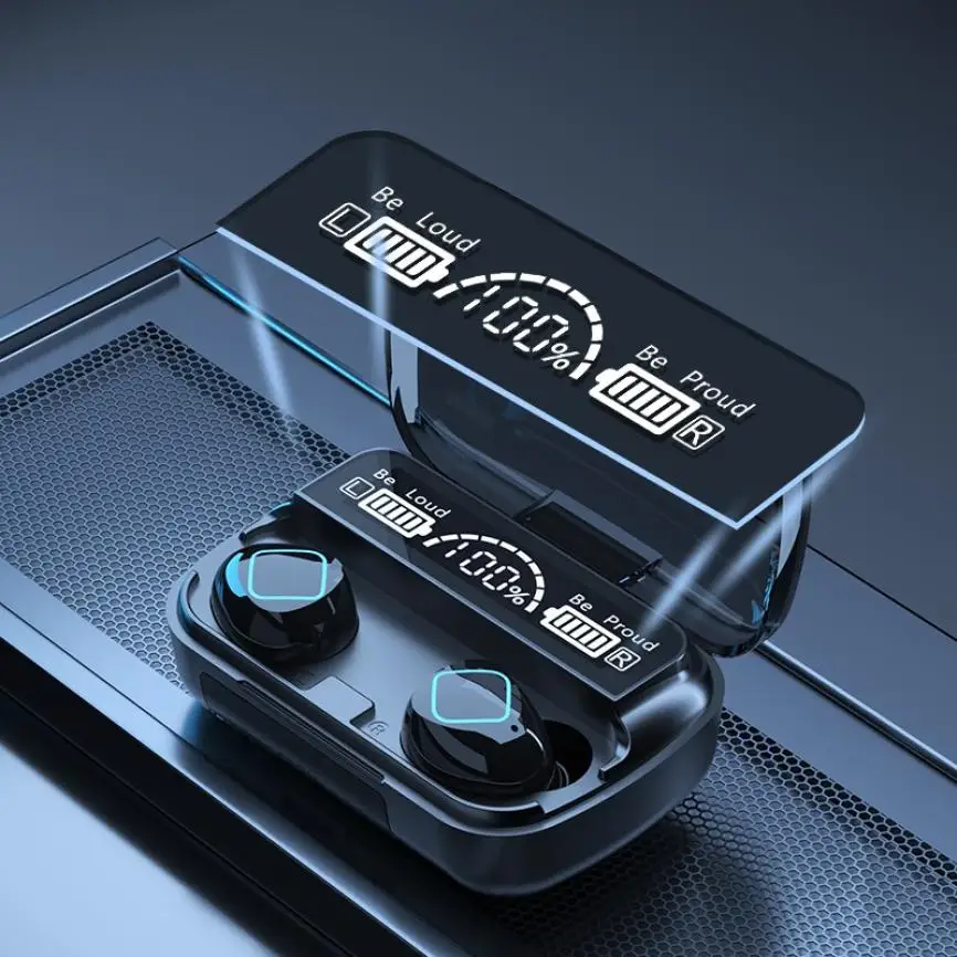 M10B Bluetooth Stereo Wireless Earphone with Charging Box Touch Control Handset Waterproof IPX5 Earbuds for Xiaomi Huawei Apple