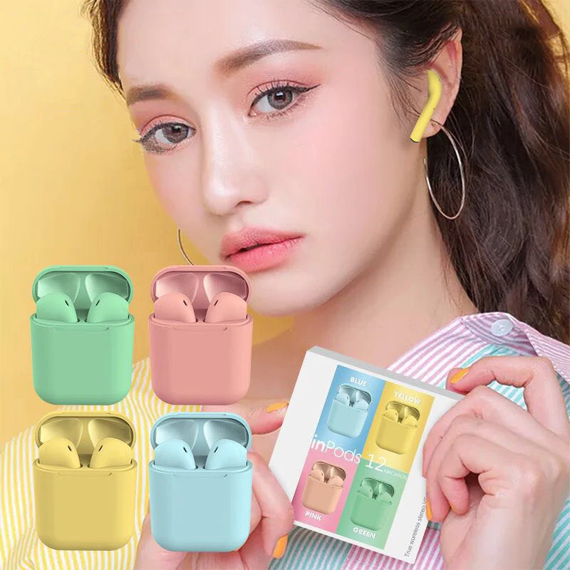 

i12 Tws Original wireless earphones Bluetooth hearing aids gamer Scrub Earbuds For redmi iPhone Samsung huawei pk i10 i7s