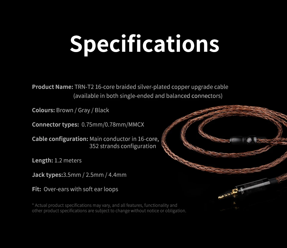 TRN16 Core Verzilverd 2,5/3,5/4,4 мм Gebalanceerde Kabel Tot 0,75 0,78 2pin/разъем MMCX hifi обновление Kabel Voor TRN V80/KZ/TFZ