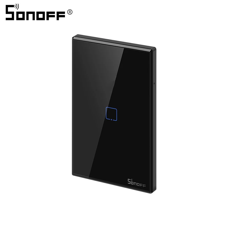 SONOFF T3 TX US 1/2/3 местный 1 позиционный сенсорный Панель умный переключатель дистанционного Управление светильник черный Стекло Wi-Fi пульт для Управление 433 МГц Поддержка Google Home IFTTT - Комплект: SONOFF T3 US 1C
