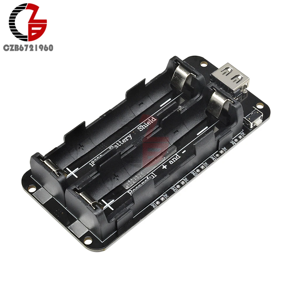 2X18650 литиевая Защита аккумулятора V8 USB 3V 5V литий-ионная батарея зарядное устройство плата мобильный Банк питания Модуль расширения для Arduino ESP8266