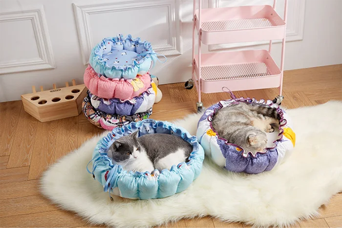 Bonzerpet кровать для собак 2 способа мягкий плюшевый глубокий сон щенок кошка моющийся дом Нескользящая круглая подушка коврик для домашних животных диван