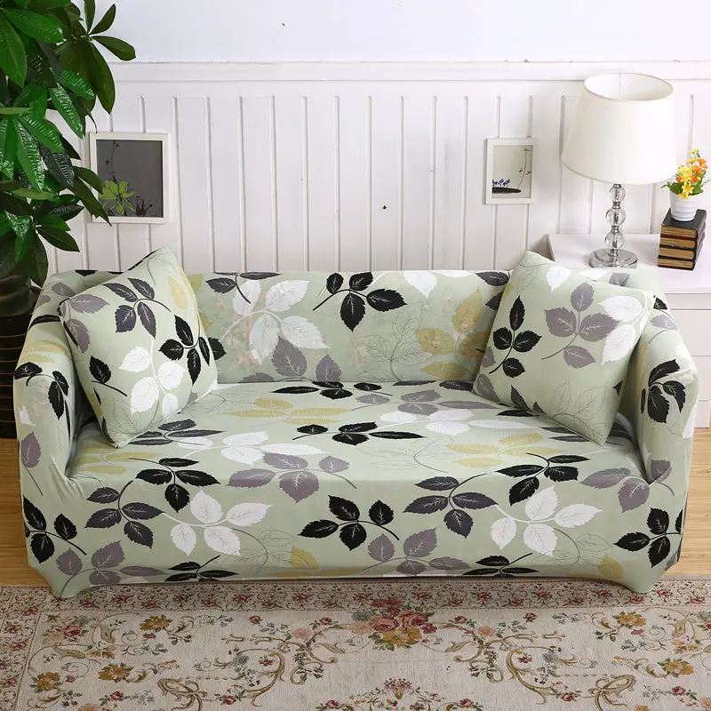 Printed Stretch Sofa Covers Furniture Protector Polyester Loveseat Couch Cover l 1/2/3/4-seater Arm Chair Cover for Living Room