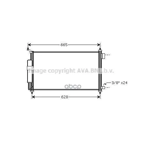 Конденсер Nissan Note 1.0-1.6 02- / Tiida 1.6-1.8 07- Ava Dn5251d Ava арт. DN5251D