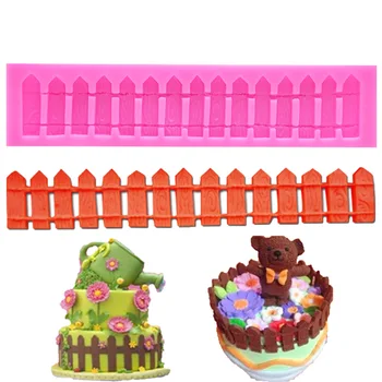 

DIY Fence Silicone Mold Fondant Cake Baking Tools Pastry Sugarcraft Cake Decorating Tools Chocolate Dessert Bakeware Moulds