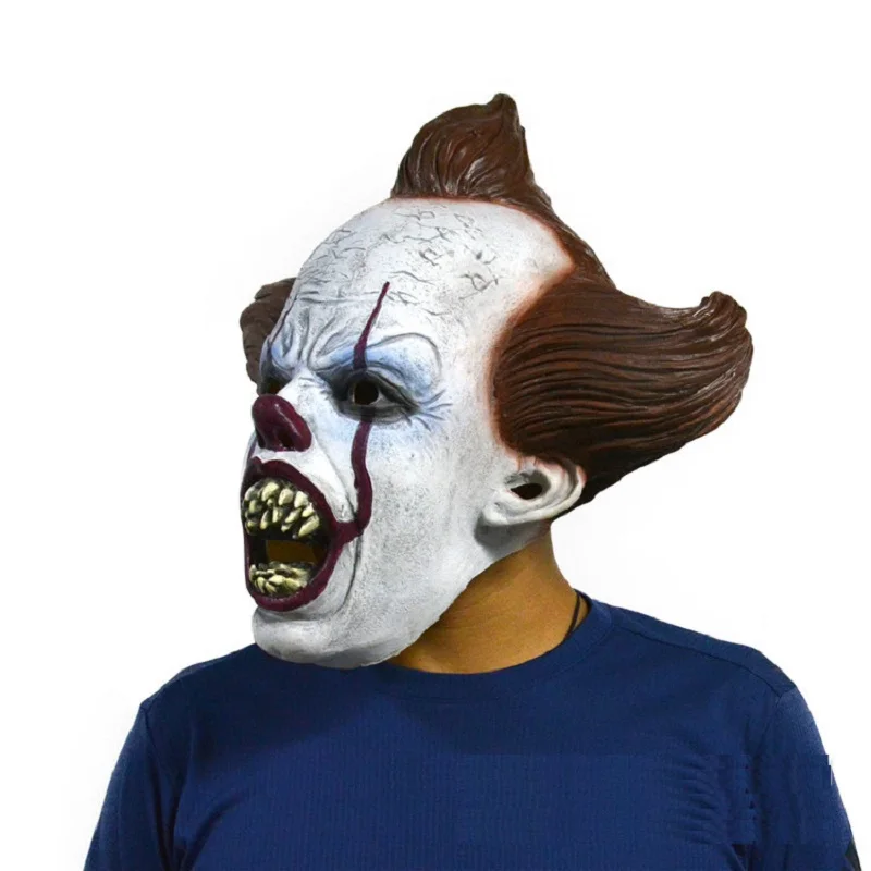 Джокер маска пеннивайза Стивен Кинг It Chapter 2 хоррор Косплей латексные маски шлем