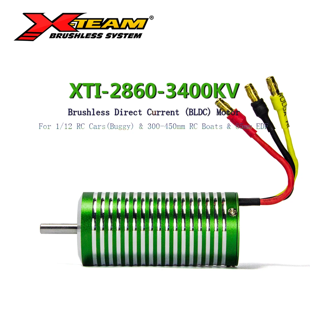 X TEAM бесщеточный двигатель 2860 3400KV BLDC электродвигатель для 1/10 BuggyMonster 400 550 мм Лодка