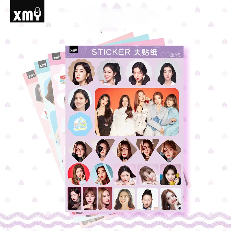 4 шт./компл. KPOP стикер NCT Seventeen REDVELVET BNK48 MONSTA-X группа креативные фото наклейки kpop поставки