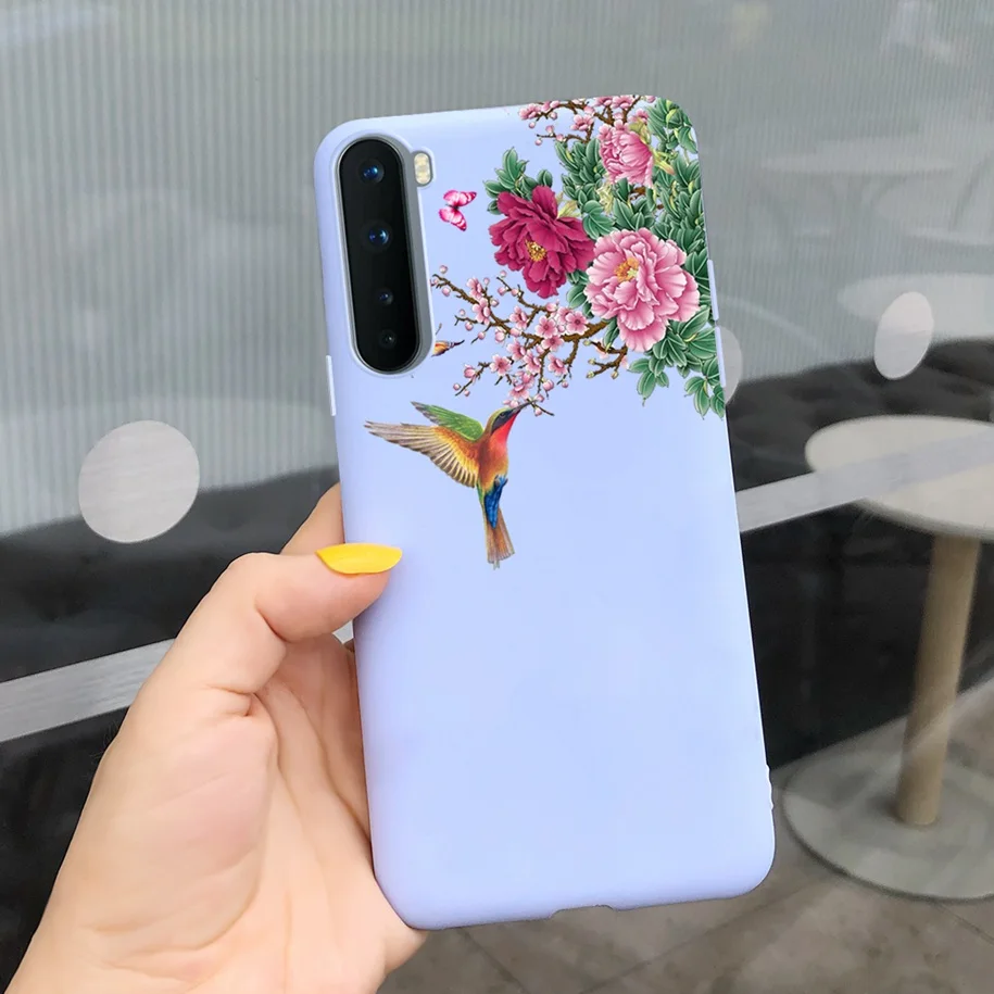 For Phone Case OnePlus Nord Cover Soft Silicone Leopard Flower Butterfly Painted Candy TPU Case For One Plus Nord 1 + Nord Coque waterproof phone bag Cases & Covers