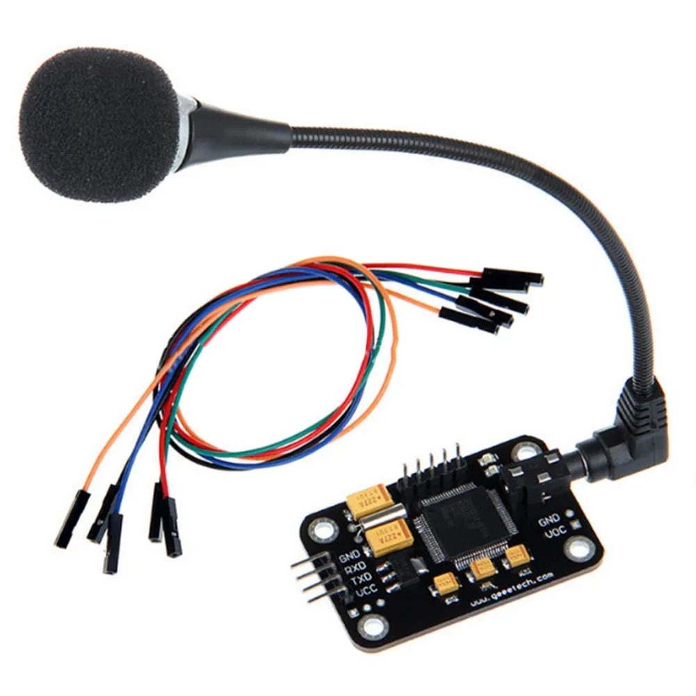 

Tools Voice Recognition Module Speech Universal With Microphone Jumper Wire Board Practical Control High Sensitivity For Arduino