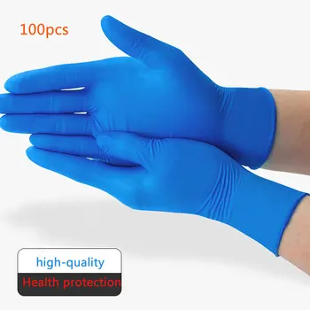 

100pcs Disposable Gloves Super Thin Nitrile Latex Gloves Cleaning Food Gloves Household Cleaning Gloves Size M