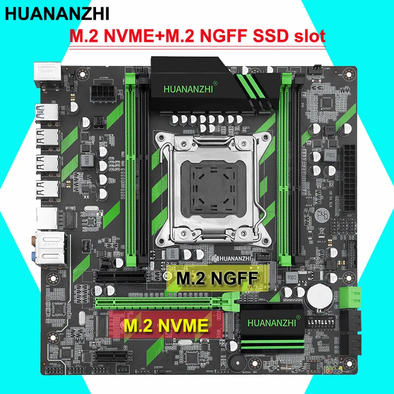 HUANANZHI X79 ZD3 M ATX материнская плата с высокоскоростной NGFF NVME M.2 слот SSD SATA3.0 USB3.0