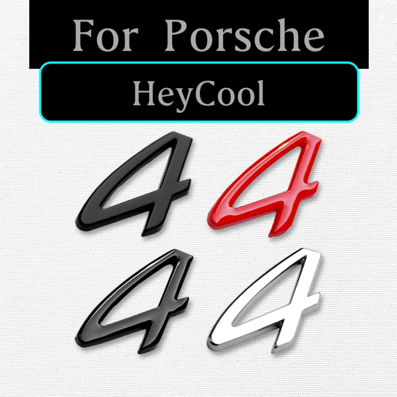 

For Porsche Car Rear Trunk Emblem 4 Sticker Auto Tail Boot Label Decals Auto Emblems for 911 Boxster The tail car stickers