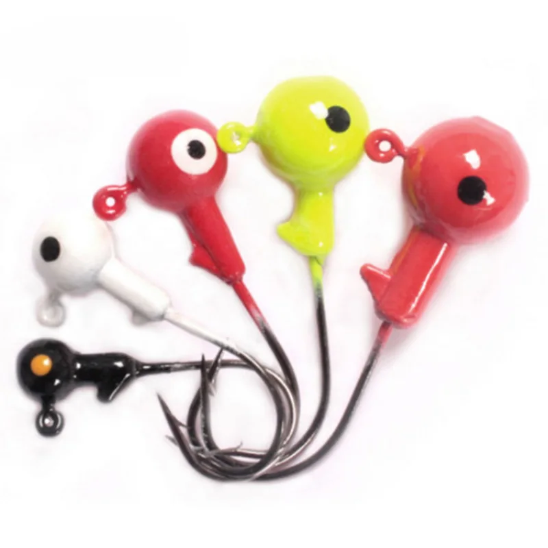 10pcs Fishing Hooks Lead Head Fish High Carbon Steel Catching Ocean river