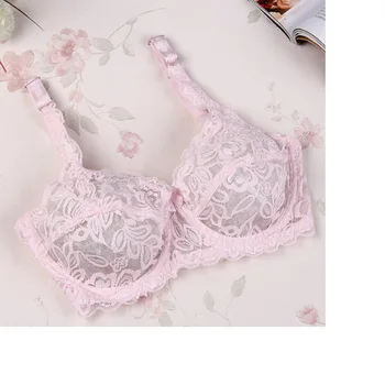

Bra Ultra-Thin-Underwear Full Lace Transparent Cute Fresh Department Bra 9988