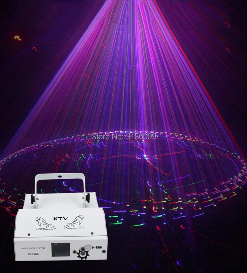 3D RGB Dj Laser Cartoon Image Lines Beam Full Stars DJ Dance Bar Coffee Xmas Home Party Disco Effect Lighting Light System Show