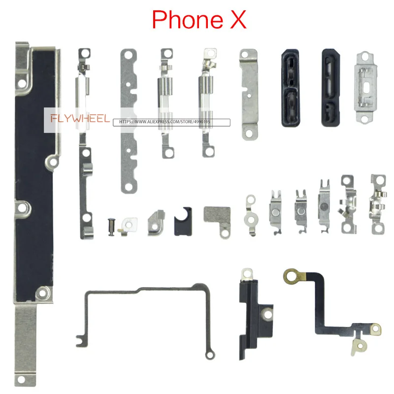 10 шт. внутренние аксессуары для iPhone 5 5S 5C 6 6S 7 8 Plus X маленький полный внутренний