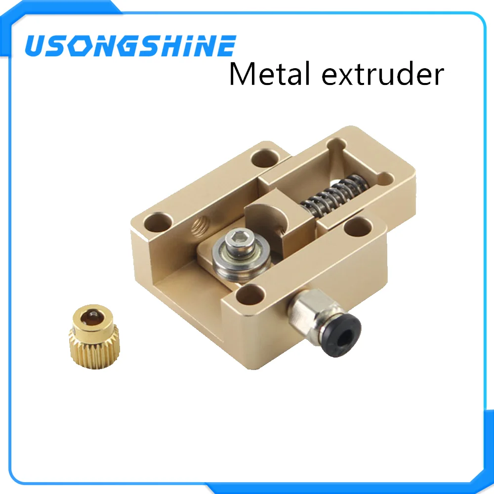 TEVO 3D Printer part parts for Makerbot Metal extruder Remote all-metal champagne gold squeezer 1.75mm 3.0mm Filament DIY Kit