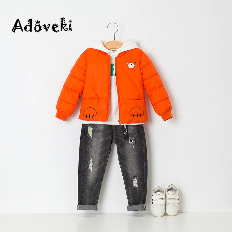 Adoveki/Новинка года; Модная хлопковая куртка для девочек и мальчиков; симпатичное теплое и мягкое пальто на молнии; 4 цвета на выбор; Детское пальто