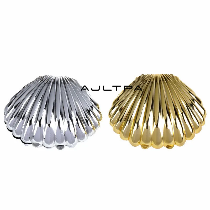 100Pcs Creative Shell Shaped Plastic Candy Box Wedding Christmas Party Decoration Gift Box - Цвет: Mix colors