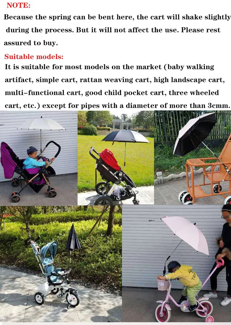baby stroller accessories bassinet Baby Stroller Folding Umbrella UV Sun Rain Protection Parasol 360 Degrees Adjustable Universal Stroller Sunshade Canopy CoverBab Baby Strollers vintage