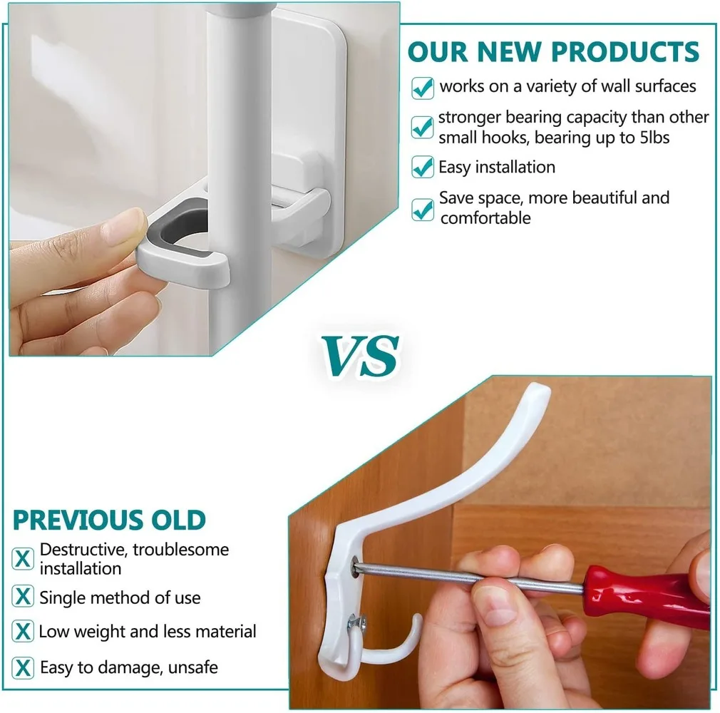 Настенный держатель для швабры 1 шт.|Полки и стеллажи хранения| |