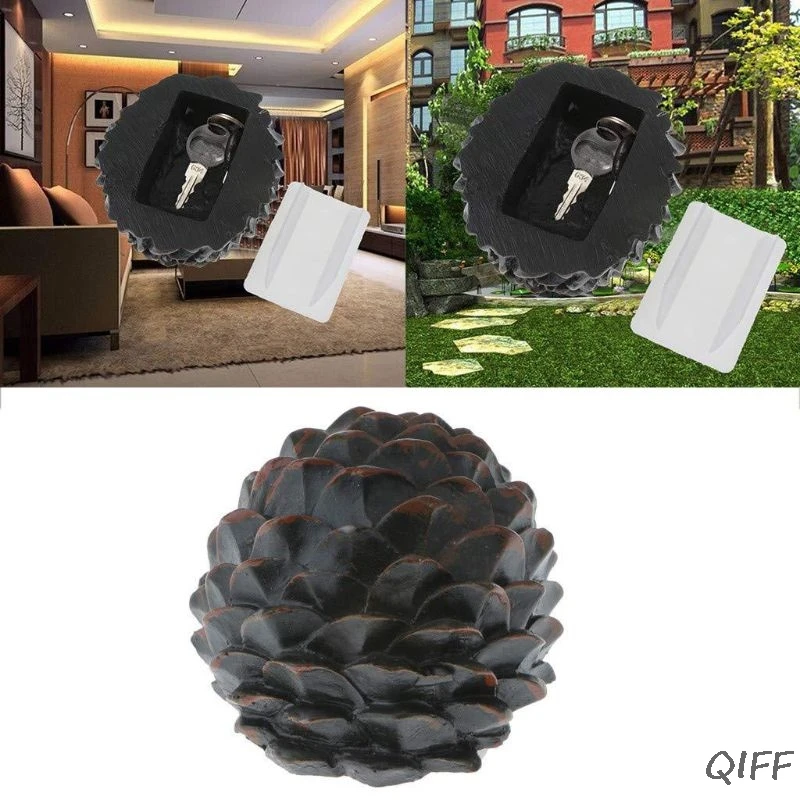 Pinecone скрытый ключ коробка открытый сад безопасности тайник чехол для хранения скрытый ключ коробка