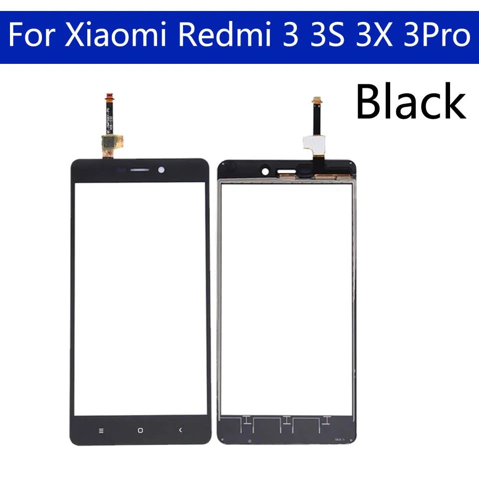 5," для Xiaomi Redmi 3 3S 3X 3Pro сенсорный экран панель сенсорный ЖК-дисплей стеклянная линза Панель дигитайзер Запасные части