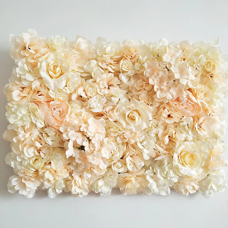 60x40 см Искусственный цветок в виде кирпичной стены украшения дорожные ведущий гортензии пион розы романтическая свадебная АРКА павильон уголки Decor1A - Цвет: deep champagne
