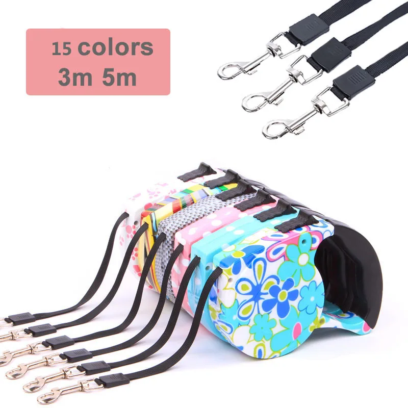 

3M/5M Dog Leash Set Automatic Retractable Dog Leashes Rope Outdoor Walking Belt Extending Lead For Small Dogs Cats Supplies
