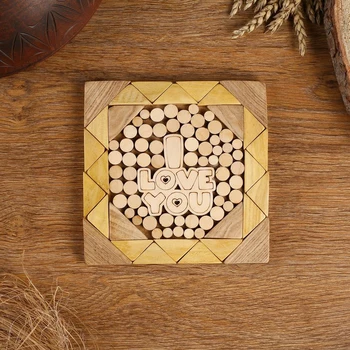 

Hot stand "I love you", 15x15 cm, juniper 4689703